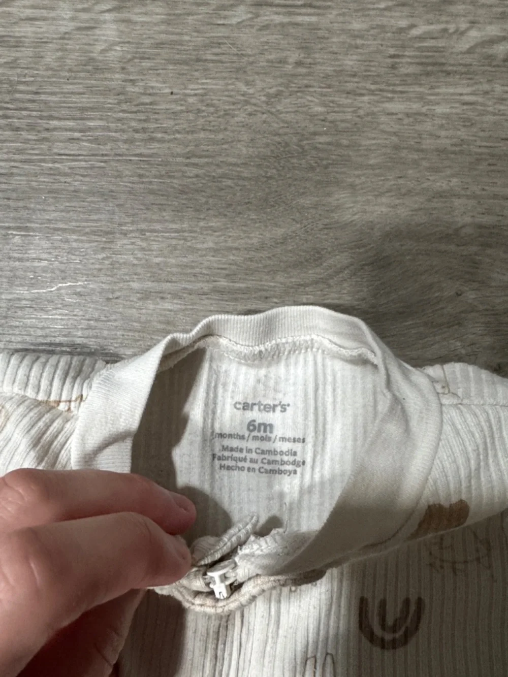 Carters Farm Themed Ribbed Footed Onesie